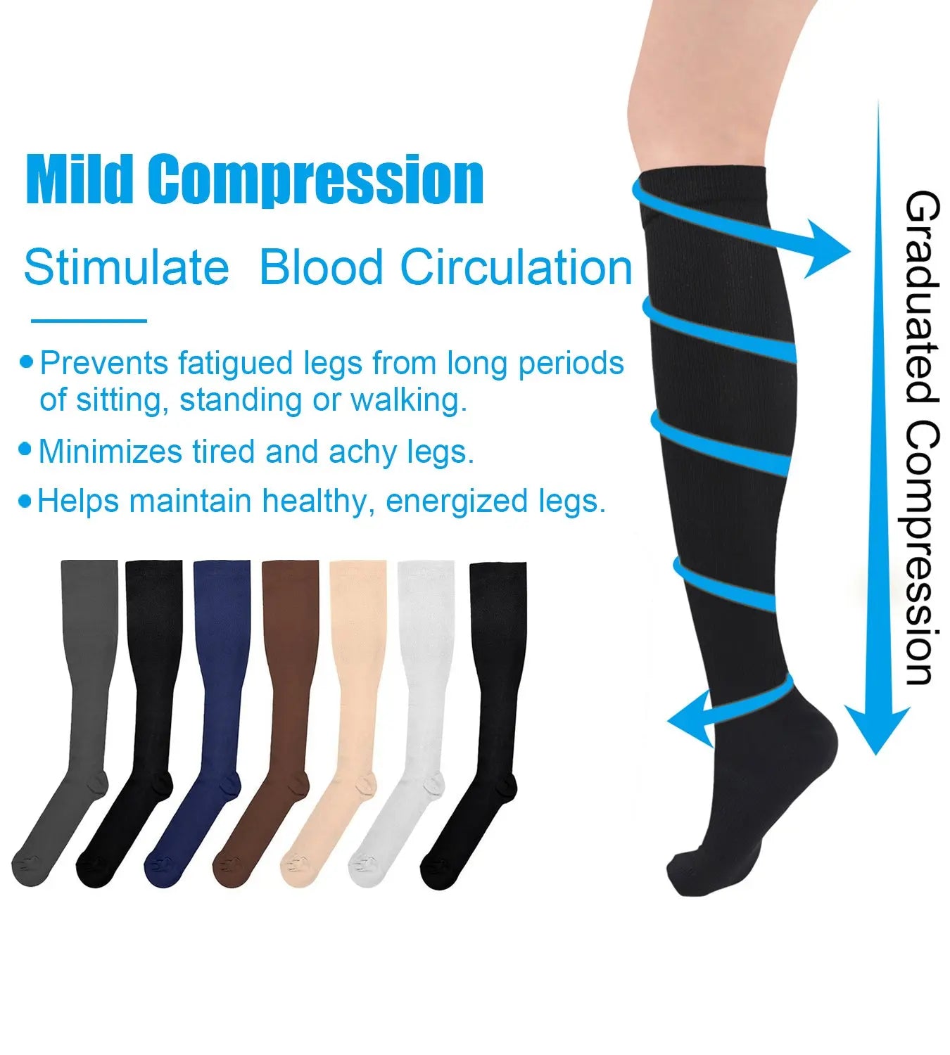 Wellness  Anti Fatigue Pain Relief  Compression Socks