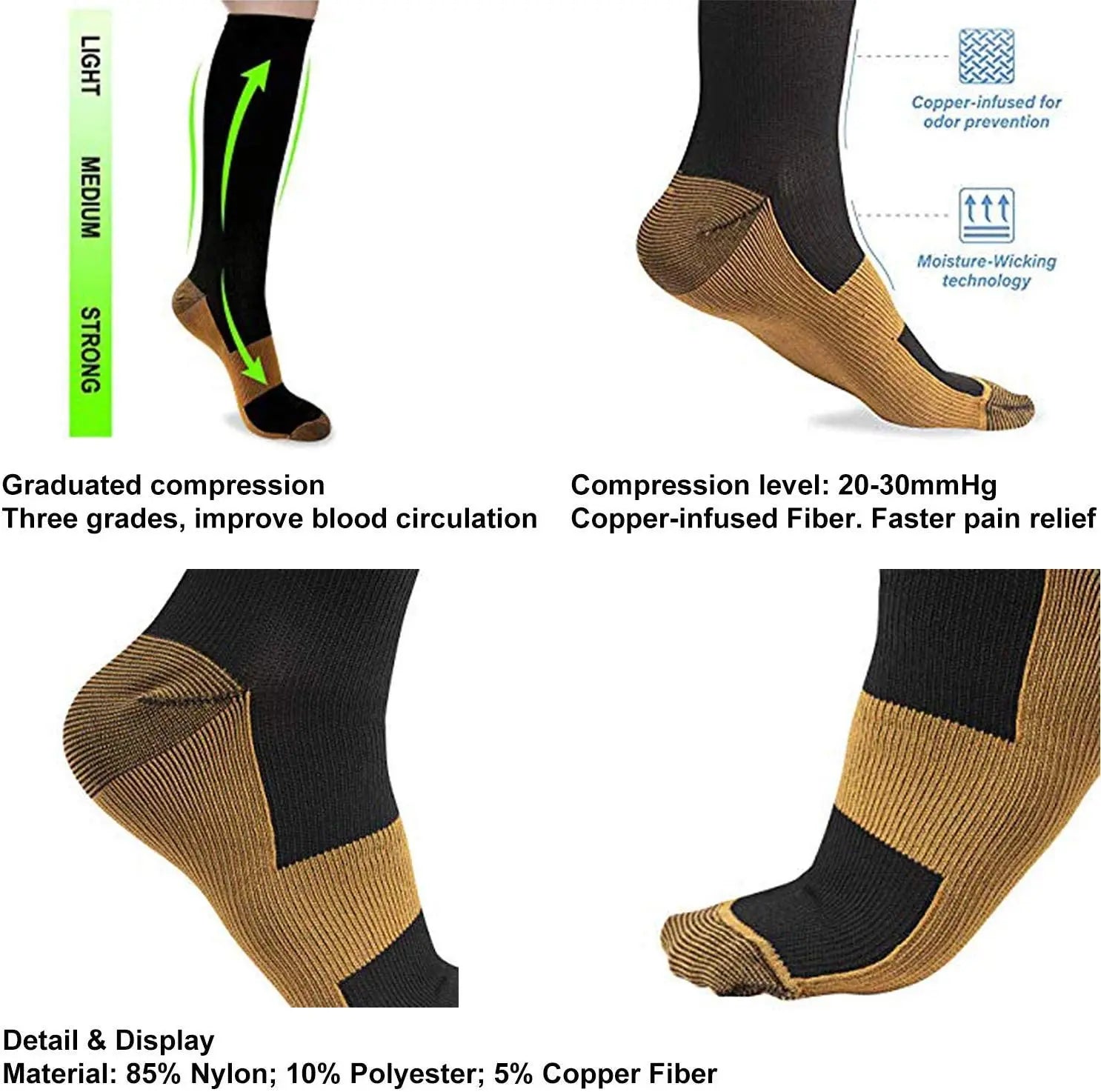 Wellness  Anti Fatigue Pain Relief  Compression Socks